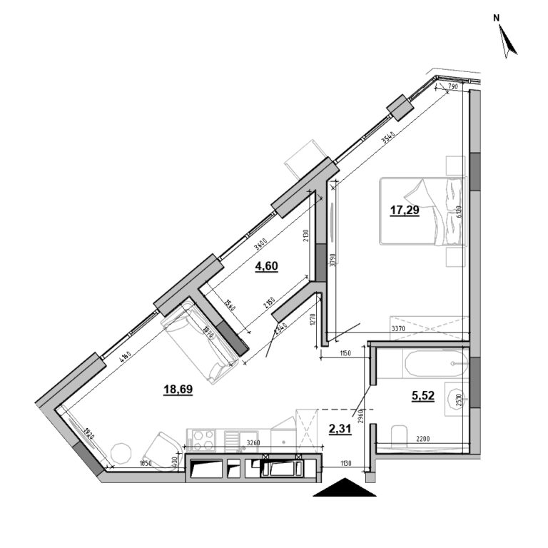 1-кімнатна